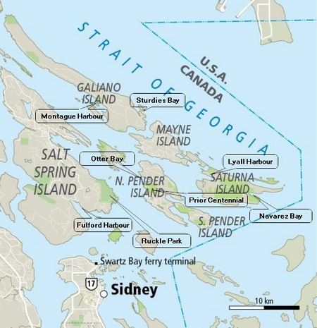 Ferry Terminals and Campgrounds