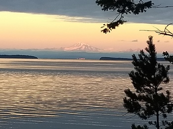 Mount Baker over Haro Strait