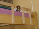 Basil with his own bunk!