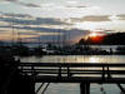 Sunset over Lund Harbour