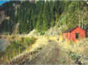 Tuscan red maintenance shed