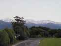 Snow on nearby hills