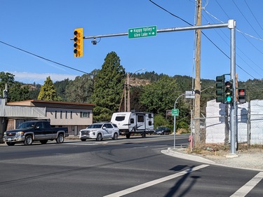 Crossing Sooke Rd. at Glen Lake