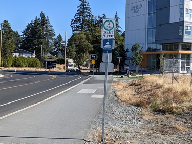 Crossing Sooke Rd. at Glen Lake