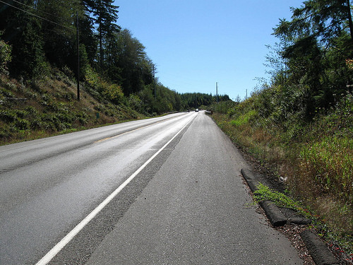 First of four long climbs