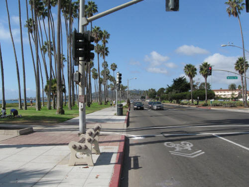 Bike Path on Left and even Road has Sharrows
