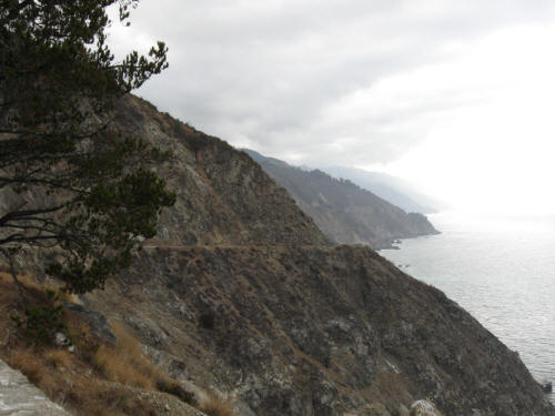 The Road is on the Cliff Edge in Many Places