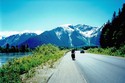 Tim riding alongside the Skeena